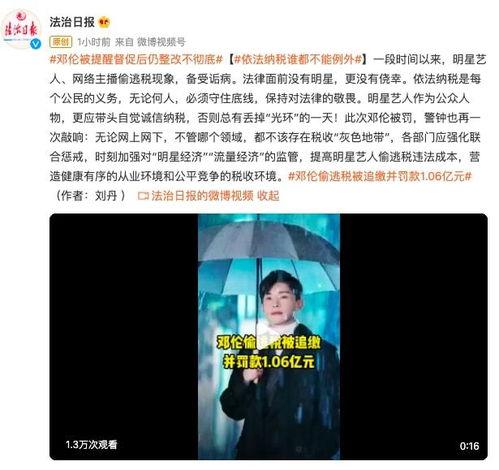 明星网红逃税评论,明星网红逃税事件引发社会关注与反思