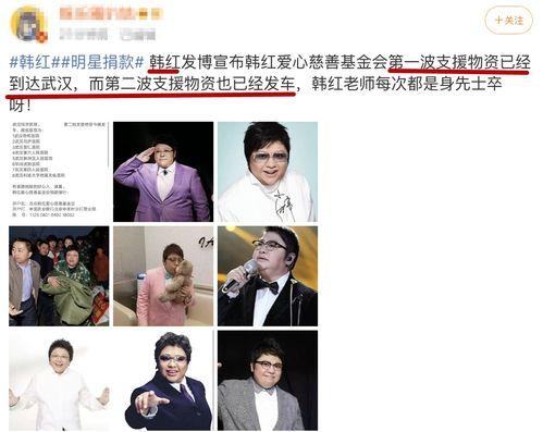 全国明星网红捐款,爱心捐款助力战“疫”